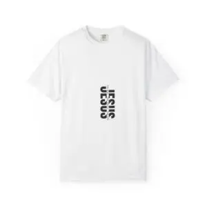 Women Jesus Vertical Script T-Shirt — Minimal Faith Tee