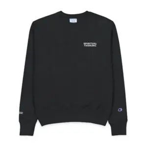 Champion Crewneck Sweatshirt — Small 'Spiritual Thirstquake' Chest Logo