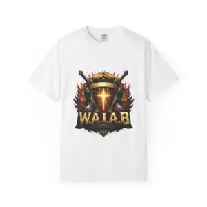 Men W.A.I.A.B. Shield Medieval Crest Gamer T-Shirt