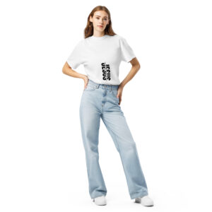 Women Jesus Vertical Script T-Shirt — Minimal Faith Tee